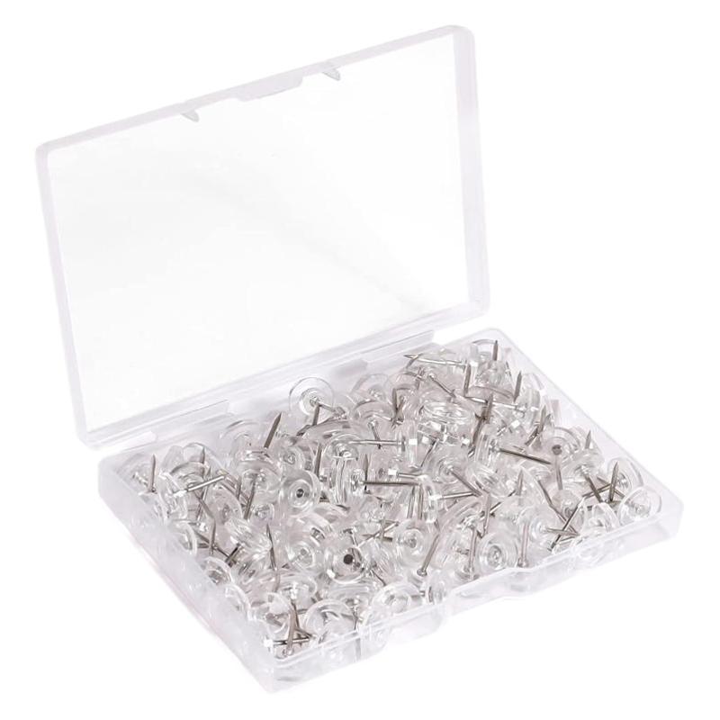 Κουτί με 100 Καρφίτσες Τ με Επίπεδη Κεφαλή για Πίνακες Φελλού, Πίνακες Σχεδίασης και Πίνακες Μηνυμάτων - Σταθεροποιητικές Πινέζες και Καρφίτσες