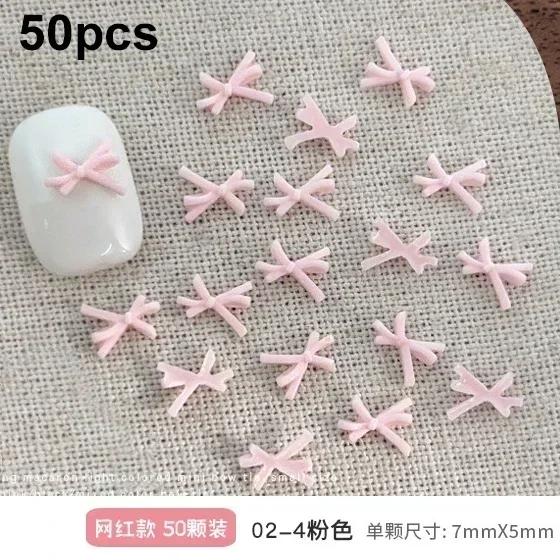 French Ribbons Colorful Resin Cute Bowknot Charm Leopard Print Bow Tie Nail Art Decorations Manicure Tools Accessories Wholesale