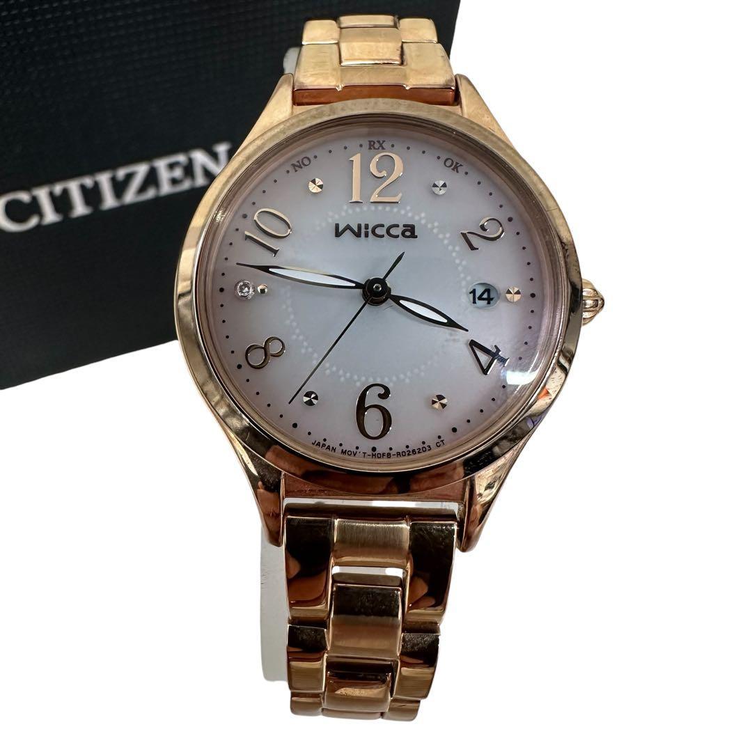 [In operation] Good condition  Solar CITIZEN wicca pink x gold wristwatch