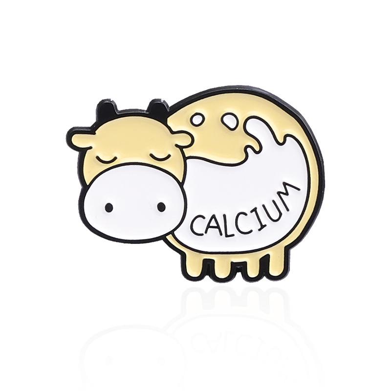 Trendy Cow Mom Milk Bottle Badge Brooch - Personalized Design Accessory