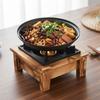 Rustic Style Camping Oven Stove Wood Frame Charcoal Oven Stove Portable Barbecue Grill  Outdoor