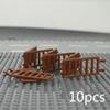 DIY Zubehör Stadt Freunde Haus MOC Teile Zaun Treppen Leiter Tor Bausteine ​​Tür Fenster Figuren Garten Leduo Ziegel