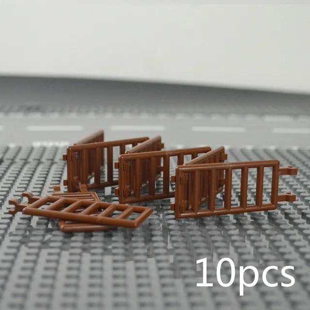 DIY Zubehör Stadt Freunde Haus MOC Teile Zaun Treppen Leiter Tor Bausteine Tür Fenster Figuren Garten Leduo Ziegel