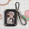 Transparent Badge Ita Bag Anime Badge Holder Square Card Holder Pins Display Base Laser Leather Card Holder Keychain