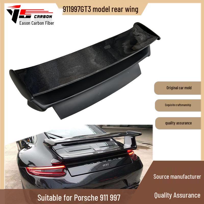 2019-IN Porsche 911 997 GT3 Semi-Carbon Fiber Fixed Rear Wing Spoiler