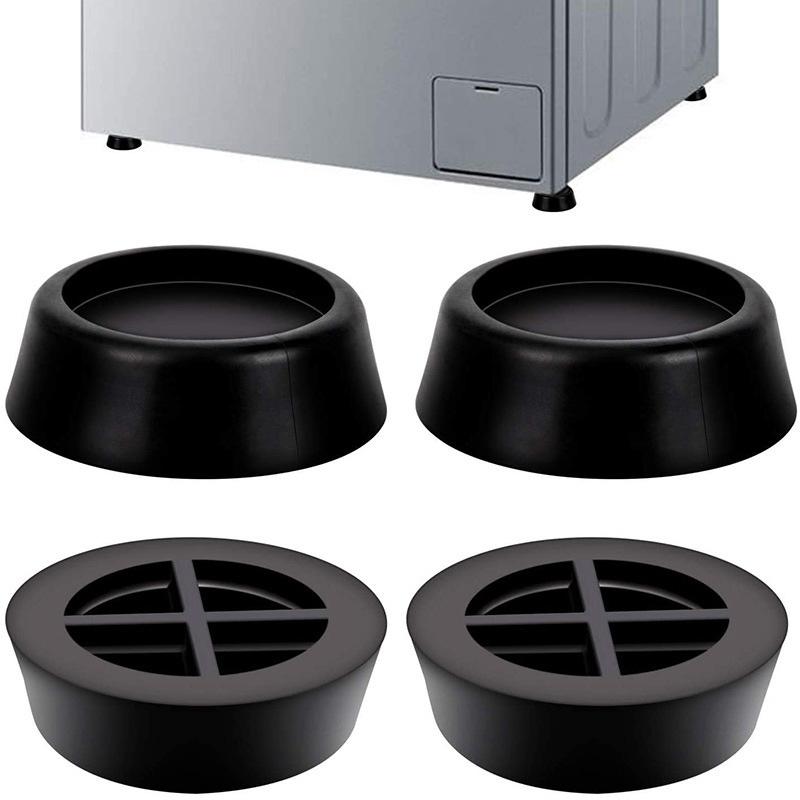 Weiße Waschmaschinen-Fußpolster für Anti-Vibrations-Waschmaschine und Trockner, Anti-Rutsch-Matte, Gummi-Isolationsfüße