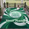 Custom Text Printed Rug Celtic FC Non Slip Floor Carpet For Home Room Decor