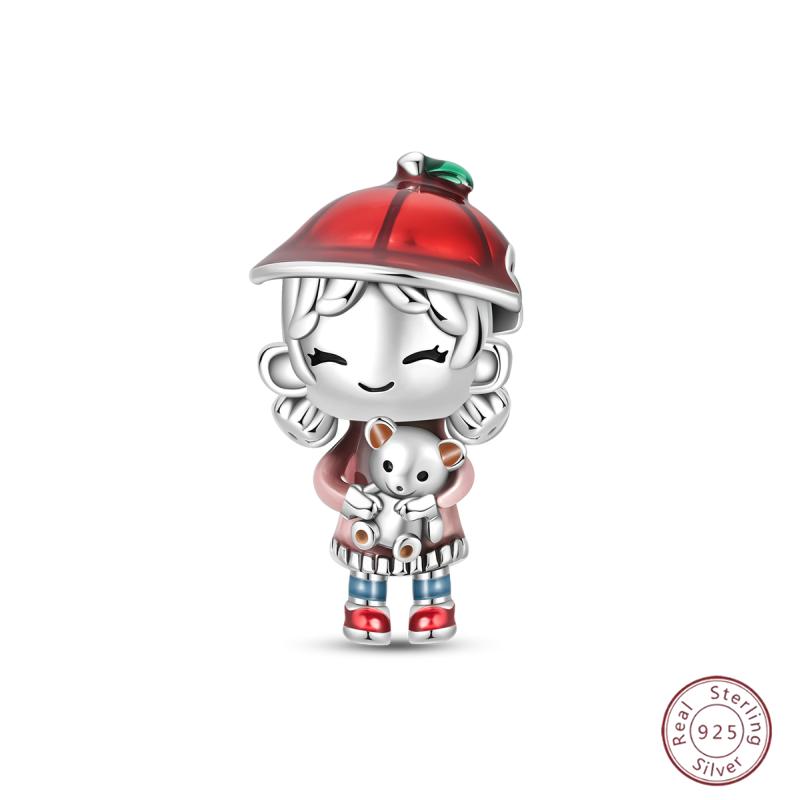 Copper Firefly Cute Cats And Dogs Beaded Pendant Suitable For Original Charms Bracelet Diy Exquisite Women Jewelry