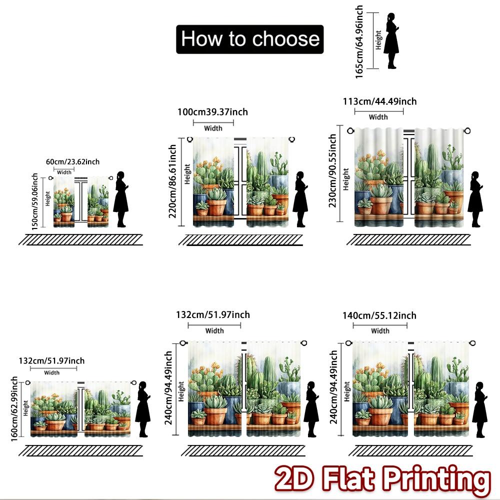 2D flat Photography Backdrop Popular Tapestry Collection of Potted Cacti 100% Polyester Birthday Party for Holiday home