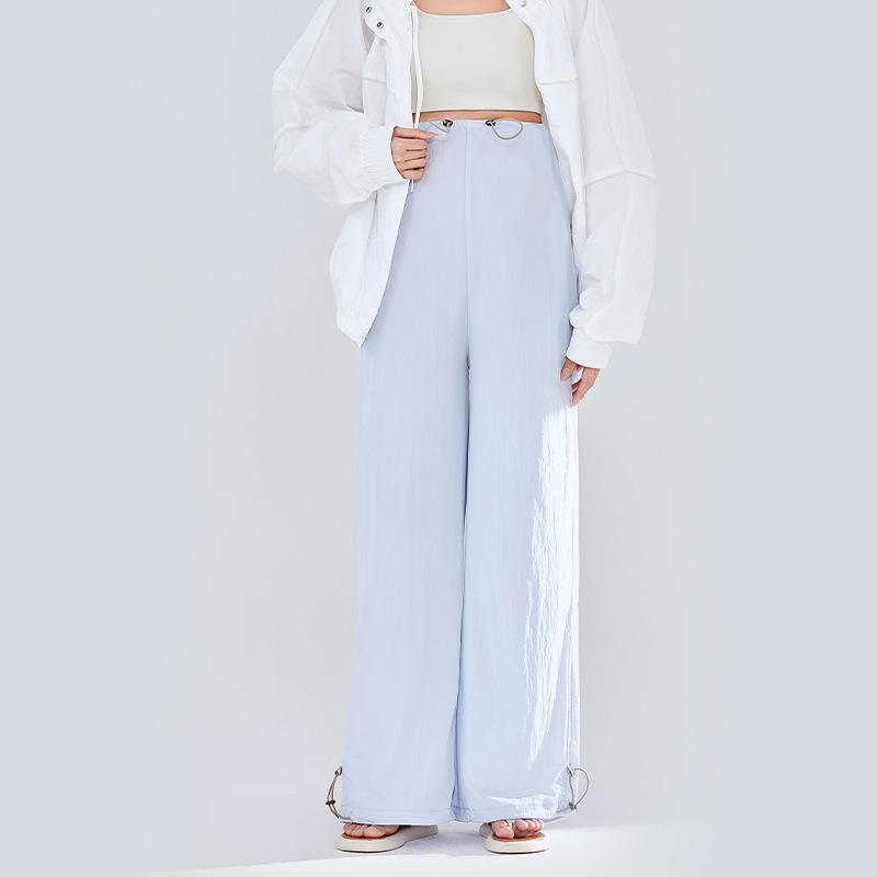 Maternity pants casual pants loose maternity clothes spring and summer new high-waisted maternity wide-leg pants breathable and thin maternity pants