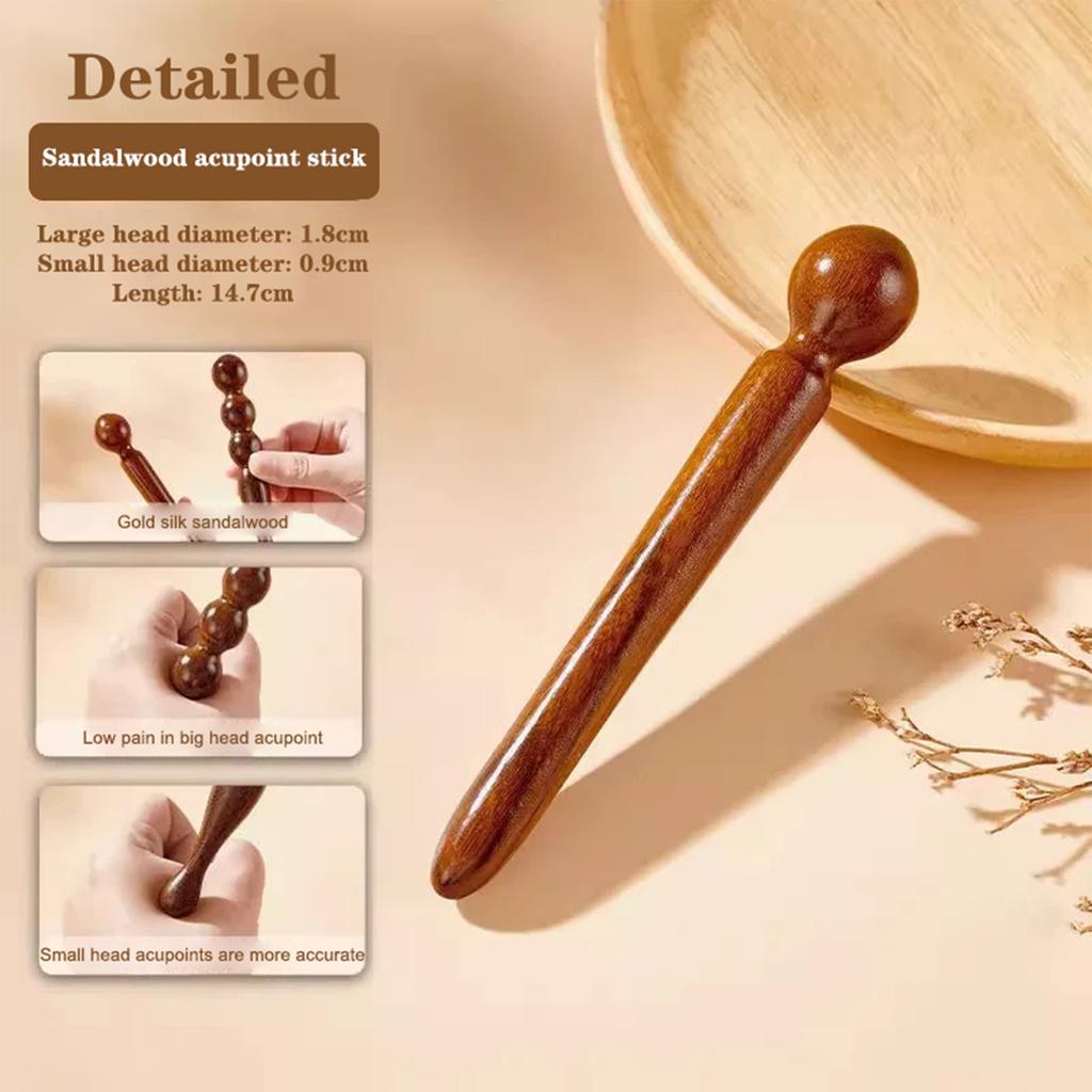 Massage Stick Reflexology Tool for Foot and Body Wooden Acupressure Therapy Deep Tissue Relaxation Home Spa Device