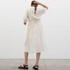 MITTE Pin-Tuck Flare Dress_Cream