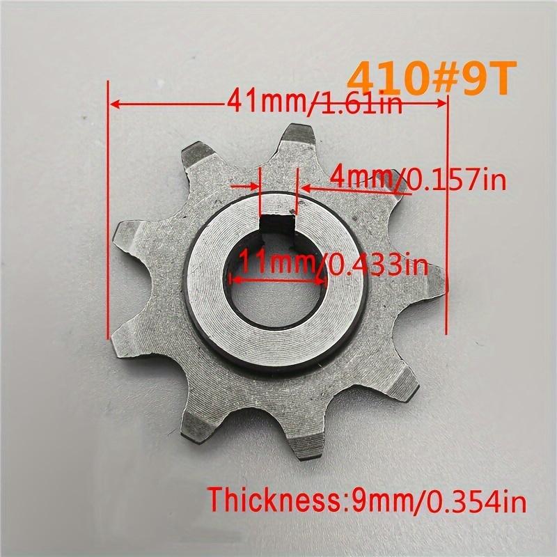 Original 9T Fixed Chainwheel 410 Chain Small Gear, Used for Electric Bicycle Motor MY1016Z Bicycle Side Drive Motor Unit Motor MY1018