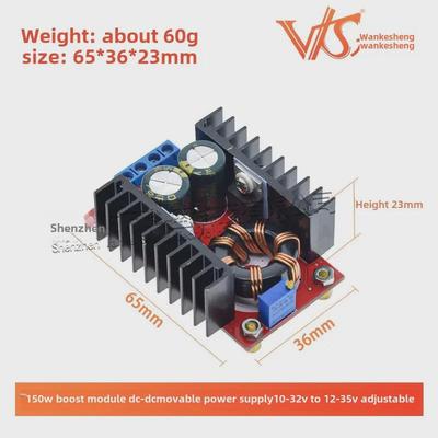 150W Adjustable DC-DC Boost Module: 10-32V To 12-35V for Car & Laptop Power Supply