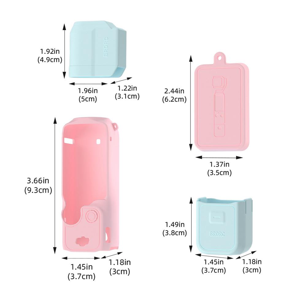 Silicone Case for DJI Osmo Pocket 3 Handle Soft Sleeve Skin Lens Cap Anti-Scratch Protective Shell for DJI Pocket 3 Accessories