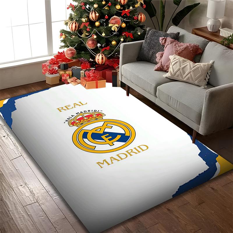 Real Madrid Carpet, Non-slip Office Chair Rug, Digital Print Home Area Rug, Unique Festival Decorations