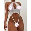 Women's Fashion Sexy Lace One-piece Set Suit Solid Color Wireless Bra Sexy Underwear Panties