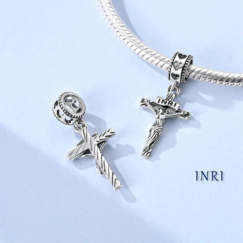 Charm S Copper Original Jesus Cross Charms Beads Fit Pendant Charm Bracelet Dangle For Women Diy Fine Jewelry Making