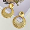 Fashionable Geometry Earrings for Women Girls Statement Round Hoop Earrings Stylish Alloy Ear Studs Wedding Jewelry