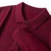 FAPAI Men's 100% Merino Wool Lapel Pullover Sweater