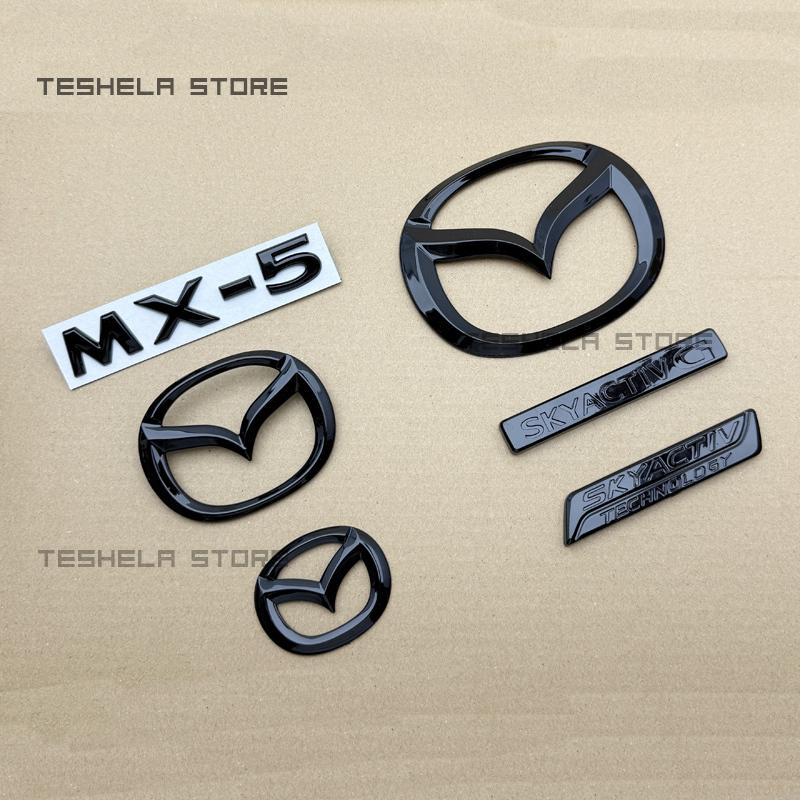 AAFD1 Logo de Coche Rejilla Delantera Pegatina Decorativa para Maletero Trasero Para MAZDA MX5ND 2015-2016-2026 Pegatina con Logo de Letras Emblema del Maletero Trasero