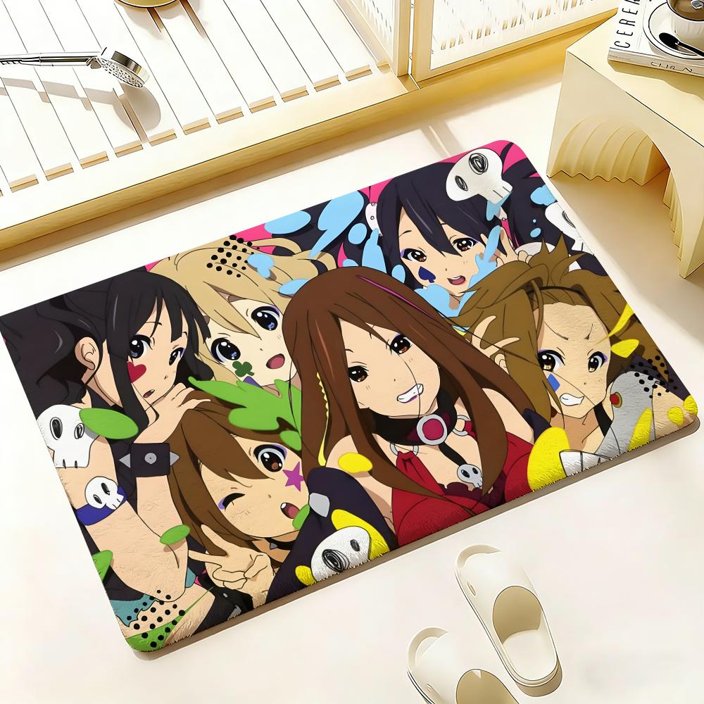 Anime K-K-On Floor Mat Bedroom Living Room Flannel Door Mat Non-Slip Home Decor