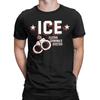 Mens TShirt ICE Illegal Criminals Evicted Novelty 100 Cotton Tee Shirt Short Sleeve  T Shirts Round Neck Clothes Graphic