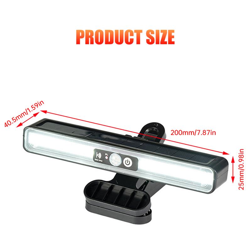 LED Solarbetriebene Lichtleiste Clip-On Körperinduktion Solarlicht Außen Wasserdicht Solarzaunleuchte für Gartenhof Balkon