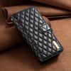 Wallet Small Fragrance Flip Zipper Leather Case For Samsung Galaxy Z Fold5 Z Fold4 Z Fold3 5G Magnetic Flip Cover