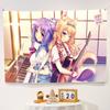 Anime Girl Cat Ear Maid Kawaii Banner Background Super Scene Decoration Banner Backdrop Baby Shower