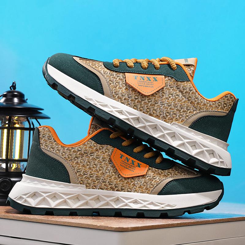 

Men s shoes spring trendy brand high sense versatile casual youth running sports thick sole heightening Forrest Gump dad shoes 44