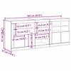 LED Sideboard Reclaimed Wood Look 162 x 37 x 67 cm Engineered Wood