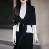Elegant Knit Scarf Sweater: Women's Korean Style Warm Triangle Shawl for Autumn/Winter