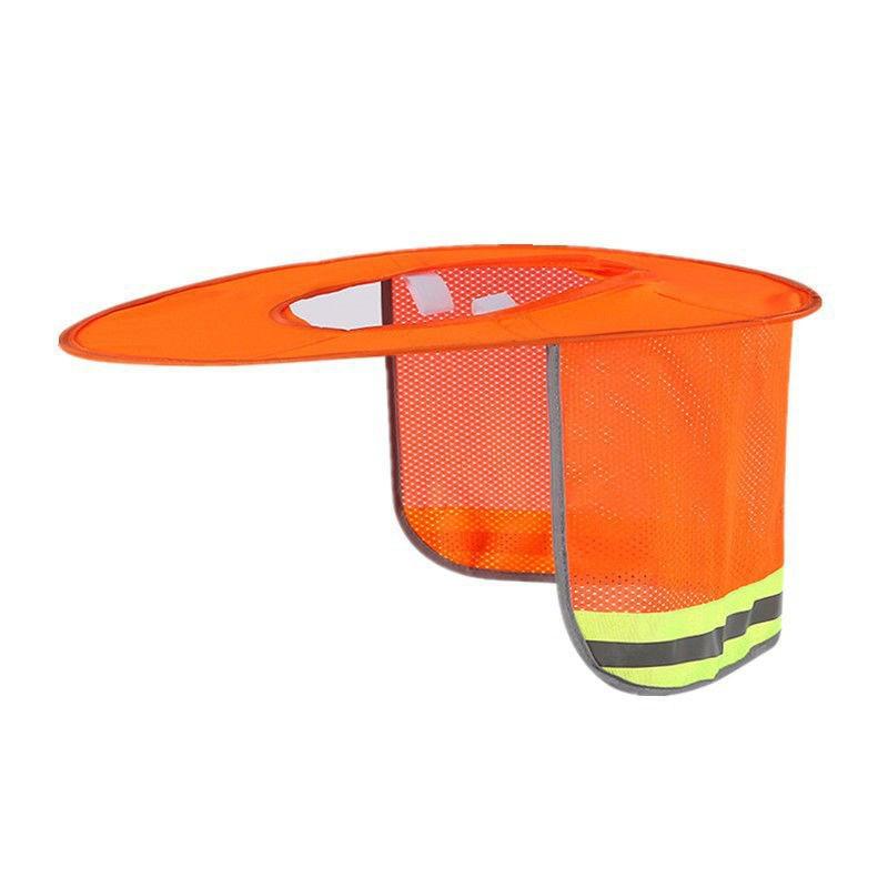 Cappello di sicurezza con protezione solare estiva, protezione per il collo, strisce riflettenti, berretto di sicurezza per lavoratori edili