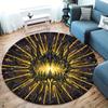 Vortex Crossing Gate Round Area Rug,Carpet Rug for Living Room Bedroom Sofa Playroom Decor,Non-slip Floor Mat