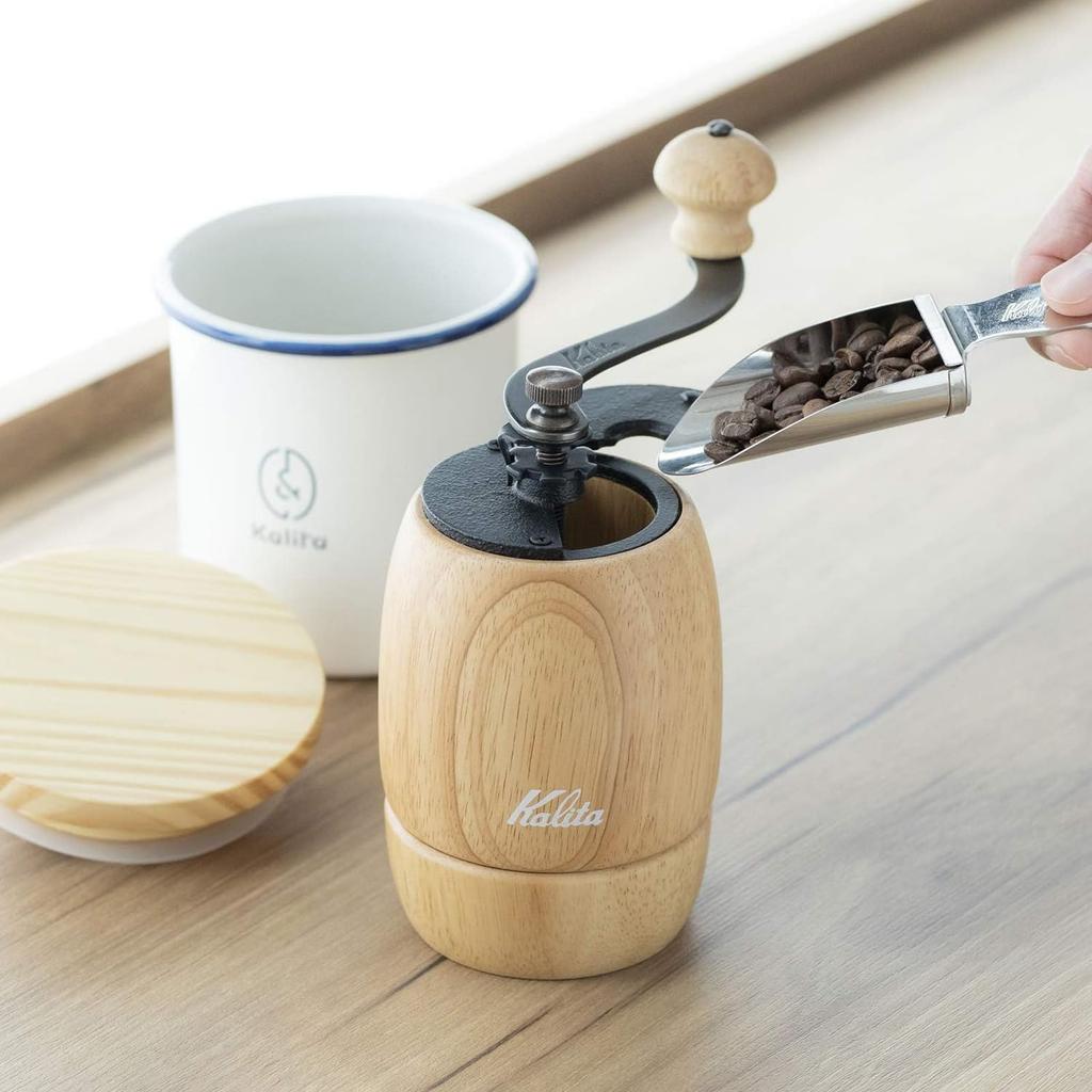 Kalita Coffee Mill Wooden Durable Cast Iron Cutter Natural N Adjustable Coarseness Coffee Mill Mill Grinder Hand Mill Manual Coffee Beginner Beginner