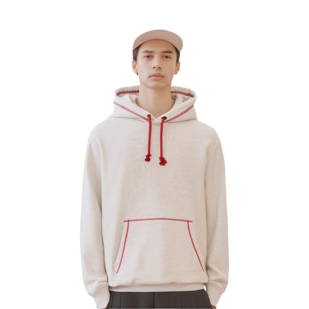 Uniqlo X JW Anderson Collaboration Solid Color Hooded Long Sleeve Sports Sweatshirt Men Sweatshirt Dark-Beige 447065-32
