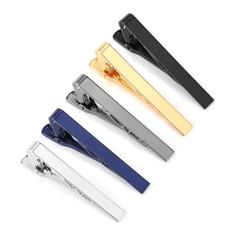 Men's Brass Tie Clip - Smooth Minimalist Business Tie Bar, Classic Formal Shirt Accessory, Elegant Office Wedding Gift