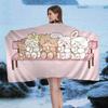 Cute M-Mikko I-Illustrations Bath Towel Microfiber Soft Water Absorbing Breathable For Girl Kids Decorative Cartoon Beach Towel