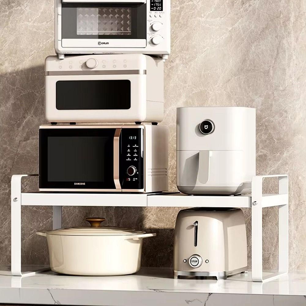 Expandable Kitchenware Storage Rack Layered Retractable Cabinet Shelf  Cabinet Internal