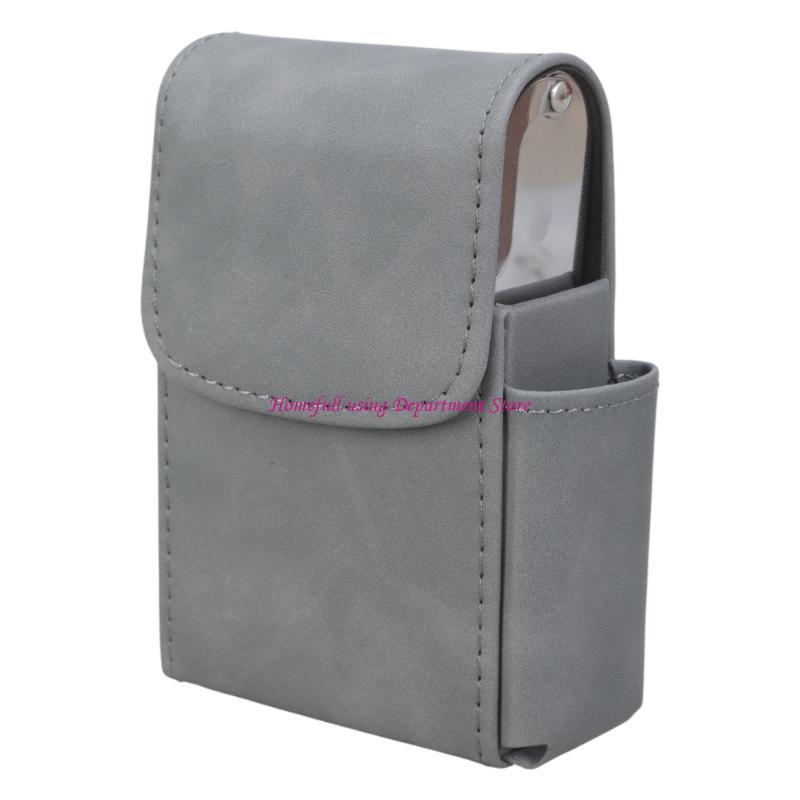 PU Leather Cigarettes Storage Case Portable Holder Pocket Multifunctional Cigarettes for Daily Use