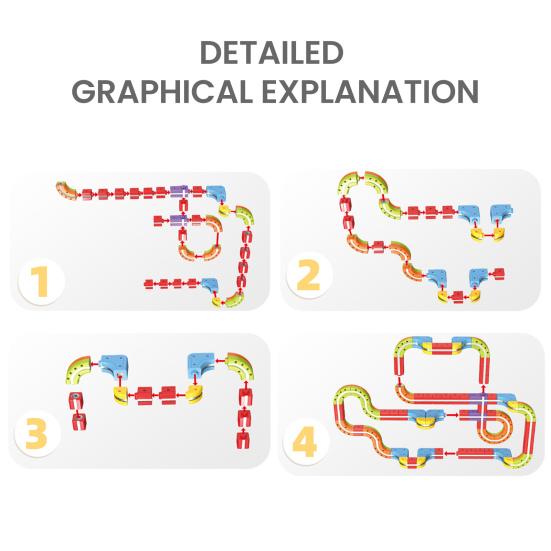 1 Set Manyetik Raylı Tren Oyuncak Seti Çocuklar Kendin Yap Ray İnşaatı Yerçekimine Meydan Okuyan Elektrikli Tren Oyuncak Yeni Başlayanlar İçin Raylı Araba Eğitici STEM Öğrenme Oyuncak