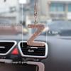 Rhinestone Bow Polymer Clay Car Rearview Mirror Hanging Ornament