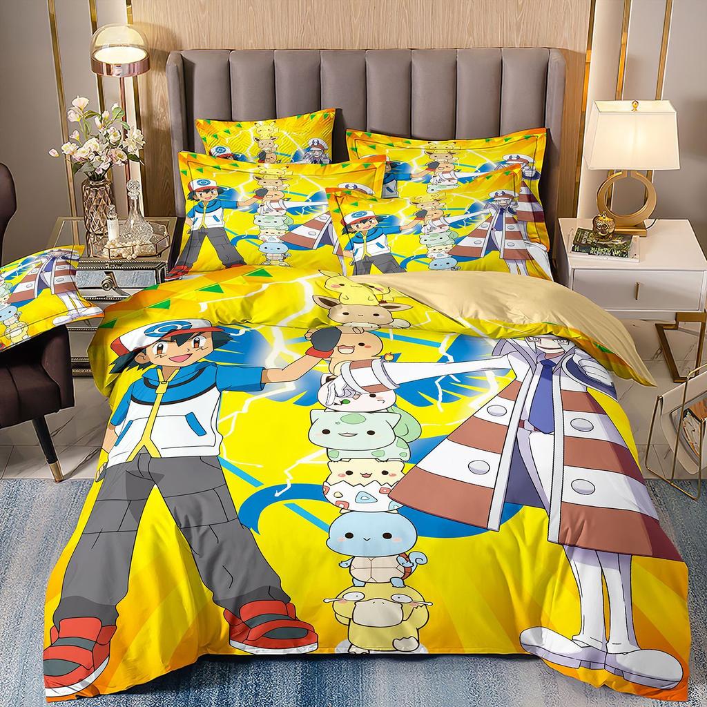 3D Printed Quilt Cover Three-Piece Set Four-Piece Set Children'S Cartoon Duvet Cover
