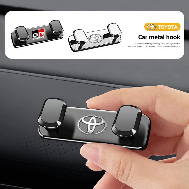 1Pcs Car Metal Storage Hook Organizer Interior Keyring For Toyota 86 Corolla Yaris Aygo CHR Camry Prius RAV4 Prado Hilux Supra