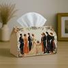 1pc Vintage Victorian Illustration Tissue Box - Scene from a Wedding Gathering, Measuring 17.02*25.91 Cm, Perfect for The Kitchen, Living Room, Bedroo