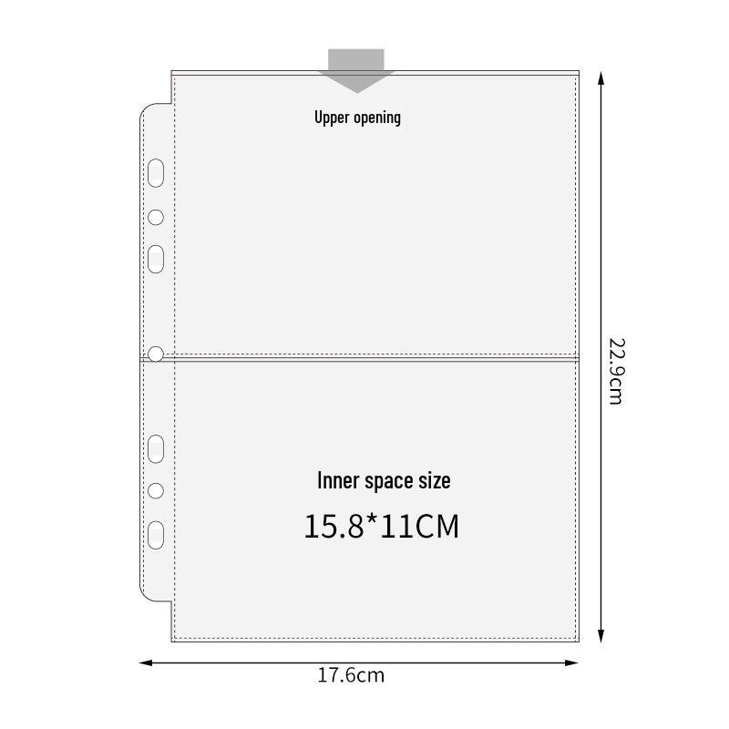 A4/A5 HD Transparent 4-Pocket Refill Pages for Star Cards - Thickened Inserts for 3-Inch Photo Card Albums