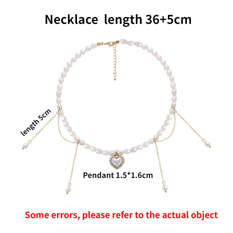 Fashion Heart-shaped Pearl Necklace
