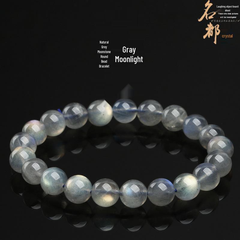 Natürliche Graue Mondstein & Hellblaue Labradorit Perlen für DIY Schmuck