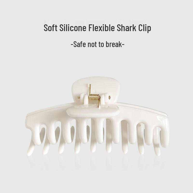 

Зажим для волос «Акула» из мягкого силикона премиум-класса для женщин - Нескользящий, Бережный к волосам, Идеальный для высоких причесок